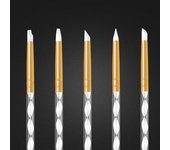 5Pcs Professional Silicone Nail Brush UV Gel Polish Tip 3D Image DIY Dotting Polish Brushes Sculpture Pen DIY Manicure Tools