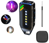BALDR New Upgraded Cool LED Portable Flashlight, USB Rechargeable Keychain Flashlight, Magnetic Work Light, Outdoor Camping Tool