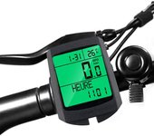 Computadora para bicicleta, multifunción inalámbrica, IP65, resistente al agua, velocímetro, odómetro, memoria de activación automática, retroiluminación LCD, sensor de velocidad de ciclismo, seguimiento de carretera
