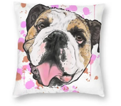 Home Pillowcase Office Decor Cushion Cover English Bulldog Print Pattern