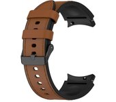 Silicone+Leather Strap For Samsung Galaxy Watch 6 5 Pro 40mm 44mm Band Watch6 4 Classic 47 43mm 46mm Replacement Correa Bracelet
