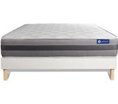 Pack colchón Actiflex relax 135x190cm + Somier multiláminas, Muelles ensacados y espuma viscoelástica, 3 zonas de confort