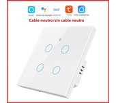 Smart Switch EU WiFi Smartlife Neutral Wire/No Neutral Wire Touch Light Switch 220V Works With Alexa Google Home 1/2/3/4 Gang