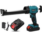Pistola de Calafateo Inalámbrica 21V Recargable (300ml) - 4 Velocidades + Anti-Goteo y LED | Set con Batería 2.0Ah/Cargador para Sellado/Juntas Profesional