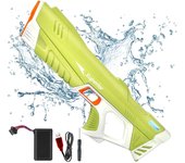 Pistola de Agua Eléctrica Niños Adultos, Alta Capacidad, Un Button Juguete de Piscina de Playa al aire libre de verano de tiro de Blaster de agua, Juguetes de Combate en el Agua-Bleu