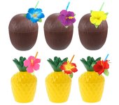 Hawaiian Party Coconut Cups Luau Party Summer Beach Party Birthday Hawaiian Party Tropical Decoration