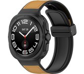 Leather Silicone Strap for Samsung Galaxy Watch Ultra 47mm Band Wristband Bracelet for Samsung Galaxy Watch 7 Ultra 22mm Strap