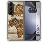 Funda Silicona para Samsung Galaxy Z Fold 5 5G diseño Madera 07 Dibujos