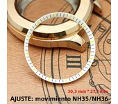 Mod Watch High Quality Chapter Ring Fit NH/35 NH/36Watch Case Replace Hard Plastic Inner Ring Size 30.3*27.3mm Watch Accessories