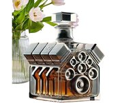 Botella decantadora de whisky con forma de motor V8, jarra personalizada para amantes del whisky y los coches (Estilo A)