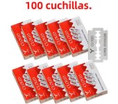 Meisha 100pcs Double-sided Razors Blades Stainless Steel Shaver Blades Men Double Edge Razor Sharp Thin Blade Face Care C0011A