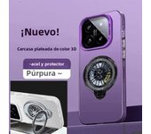 Fashion Luxury Magnetic Turbine Holder Phone Case for Xiaomi POCO X6 M6 M5S F6 F5 F4 PRO 4G 5G Metallic Aurora Skin Matte Cover