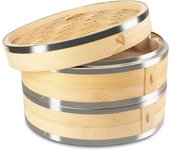 Vaporera de bambú, Cesta de bambú, Recipiente Tradicional para la cocción al Vapor