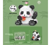 Mini Cute Creative Panda Micro Building Blocks 3D Diamond Model Animals Bricks DIY City Construction Toys for Children Kids Gift