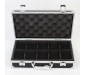 10/12/18 Grid Aluminum Alloy Black Watch Storage Box Jewelry Collection Box Portable Large Capacity Watch Box Quality Gift Box