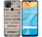 Tumundosmartphone Funda Gel Tpu para Oppo A15 diseño Ladrillo 01 Dibujos
