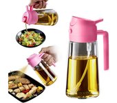 Pulverizador Aceite Spray 470ml - 2 en 1 Spray Aceite Cocina, Dispensadora para Freidora de Aire, Ensaladas, Vinagre y Accesorios Cocina - Negro y Marino