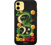 Funda original compatible con iPhone 11 Negro con un diseño de Dragon Ball Z Shenron y Bolas