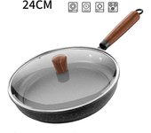 Frying Pan Wok Pan Non-Stick Pan 30/24/26/28cm with cover Household Induction Gas Stove Universal Pot Cooking Steak Pancake Pan