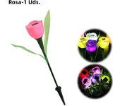 1Pcs Garden Tulip Flower Shape LED Solar Powered Waterproof Tube Lawn Lights Standing Decor for Yard Outdoor Party Xqmg
