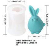 3D Round Egg Rabbit Candle Silicone Mold DIY Creative Easter Egg Rabbit Aromatherapy Plaster Soap Candle Decoration Making Kit