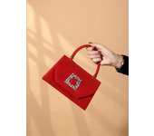 Glitter Bling, Shiny, Luxury, Glamorous, Exquisite 1pc Elegant & Fashionable Sparkling Velvet Evening Clutch Bag