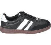 XTI | Zapatillas Bajas XTI para Hombre – Deportivas en Color Negro con Detalles en Blanco – Sneaker con Cordones – Estilo Casual – Tendencia – Cómodas y Versátiles – Modelo 143486