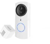 NGTeco Cámara de timbre de video WiFi, cámara de seguridad inteligente HD inalámbrica con timbre, con detección de movimiento, visión nocturna, audio de 2 vías, funciona con Alexa y Google Assistant