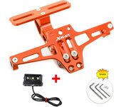 For YAMAHA XMAX X-MAX 125 250 400 Motorcycle Adjustable Rear Tail Tidy License Plate Holder Bracket LED Light Accessories