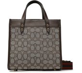 Bolso marrn tote jacquard