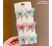 Random Colorful Butterfly Hairpins Girl Hair Clips Barrettes Women Sweet Hair Ornament Rainbow Headwear Fashion Hair Accessories