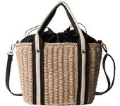 Summer Straw Handbag Women Large Capacity Woven Shoulder Bag Rattan Beach Bag Bohemia Vacation Lady Tote Knitted Purse
