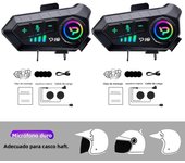 Bluetooth 5.3 Headphone Motorcycle Helmet Headset HandsFree Waterproof 2000mAh Voice Control Wireless Bluetooth Motor Earphone