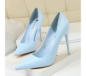 2023 Women 7.5cm 10.5cm High Heels Pumps Lady Wedding Bridal Scarpins Stripper Low Heels Plus Size Fetish Party Blue Pink Shoes