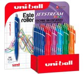 Uni-Ball Bolígrafo Rollerball Jetstream Sxn-150c/3d Retractil Azul-azul Claro-rojo-verde-verde Claro-rosa-naranja-violeta -36u- Escritura Suave