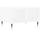 vidaXL Mesa de centro madera contrachapada 60x50x36,5 cm Blanco, Negro, Blanco brillante Mesita de Salón o Comedor o Auxiliar Mesa de Café Meuble Salón