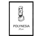 Nacnic - Poster De Polinesia Moai - Alta Calidad