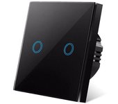 AXUS EU Touch Switch AC100-240V Led backlight Panel Tempered Crystal Glass wall Light sensory Switches 1/2/3 Gang Interruttore