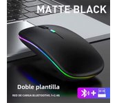 2025 Nuevo RGB Bluetooth Ratón Inalámbrico Recargable para Portátil Ratón Retroiluminación LED Silencioso Ratón Gaming Ergonómico with 4 Botones