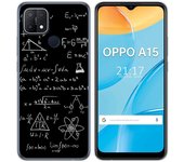 Tumundosmartphone Funda Gel Tpu para Oppo A15 diseño Formulas Dibujos
