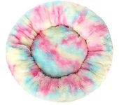Cama para gatos, cojín suave, lavable para perros y gatos (rosa colorido, 60 cm), Sunny
