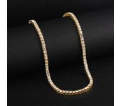 2024NEW Men Neck Chains Cuban Link Chain Women Tennis Chain Miami Curb Necklace Gold Color Rope Chokers Long HipHop Jewelry Gift