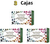24 Days Blind Box Lattice Natural Healing Stone Set Green Christmas Gift Box Ore Christmas Advent Calendar Countdown Blind Box