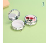 Portable And Simple Square Pill Box Circular Metal Medicine Box With Mirror Travel Pill Capsule Box Drug Dispense Storage
