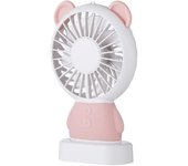 Ventilador portátil de mano recargable por USB de verano con base de ventilador de mesa, 1 pieza