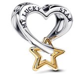 763513C00 - Charm en plata de ley con recubrimiento en oro de 14k Estrella y Corazón de la Suerte | Pandora Oficial 763513C00 PANDORA Raíz Joyas de Plata Joyas Pandora MUJER inicio Charm Pandora Mujer Pandora Original