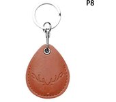 1Pcs Access Card Case Leather Card Holder Keychain Key Ring Access Card Bag Door Lock Access Tags ID Card Case Keychain