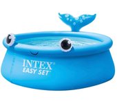 Piscina infantil hinchable Intex Ballena Easy Set +3A azul Ø183x51 cm