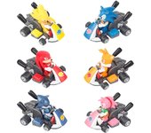 6pcs/set Game Super the Hedgehog Pullback Car Vinyl Dolls Figure Toys