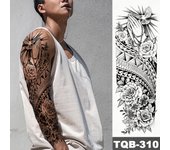 Large Full Arm Sleeve Tribal Totem Waterproof Temporary Tattoo Sticker Skull Totem Bird Wolf Tiger Fake Tatoo Body Art Men Women